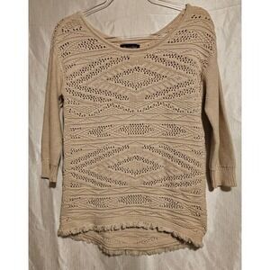 American Eagle Outfitters Beige Knitted Sweater Women's Size XSmall